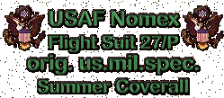 Nomex USAF Flight Suit 27 / P, Summer