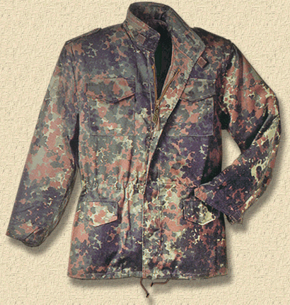 Das Bundeswehr Flecktarn auf amerikanischen Field-Jacket.